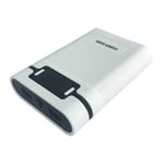 Power Bank Case Lcd Display Charger For 4 18650 Batteries White