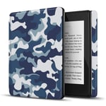 TNP Case for Kindle 10th Generation - Slim & Light Smart Cover Case with Auto Sleep & Wake for Amazon Kindle E-reader 6" Display, 10th Generation 2019 Release (Camouflage Blue)