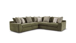 Canapé d'angle fixe 5 places BOBOCHIC X CONFORAMA LAZARE coloris vert