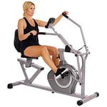 Sunny Health and Fitness Magnetic Recumbent Bike Exercise Bike, 160 KG (350 LB) High Weight Capacity, Cross Training, Arm Exercisers, Monitor, Pulse Rate Monitoring - SF-RB4708