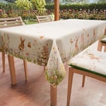 PETTI Artigiani Italiani - Nappe de Paques, Nappes Rectangulaire Anti Taches pour Pâques, Nappe de Table Rectangulaire 6 Places, 180x140 cm, Garden, 100% Made in Italy