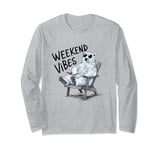 weekend vibes stay and take a break at home with family kids Long Sleeve T-Shirt