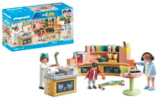 Playmobil 71538 myLife: Food Lounge, delicious meals and snacks at the restaurant, including fries, sushi, and much more, detailed play sets suitable for children ages 5+