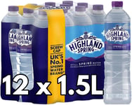 Highland Spring 12 X 1.5 Litre Still Mineral Water. Next Day Delivery
