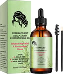 Rosemary Mint Scalp and Hair Strengthening Oil for Healthy Hair Growth, Organics