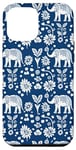 Coque pour iPhone 15 Pro Max Motif éléphant thaïlandais bleu naturel mammifère