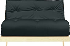 Kyoto Tosa 2 Seater Futon Sofa Bed - Black Jet