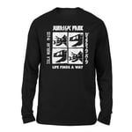 Jurassic Park The Faces Unisex Long Sleeved T-Shirt - Black - XL