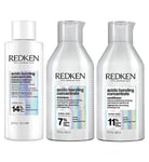 REDKEN Acidic Bonding Concentrate Intensive Pre-Treatment, Shampoo, Conditioner Bond Repair Bundle