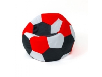Sako taske pouffe ball hvid-sort-rød XL 120 cm