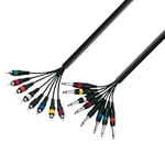 Adam Hall Cables 3 STAR L8 PC 0300 - Câble Multipaire 8 x Jack 6,35 mm mono vers 8 x RCA mâle 3 m