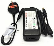 12v JVC LT17D50BK TV power supply 4 pin adapter charger with UK lead / cable