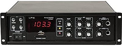 PAA80BT - LTC - Amplificateur de 80W avec entrées micros et lignes - Bluetooth, USB, SD et tuner FM - Noir