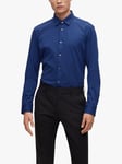 BOSS Roan Abstract Print Slim Fit Shirt, Dark Blue