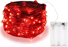 Battery Powered Fairy String Lights, 3M 30 LED’s in Red Valentines Day