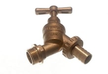 * BRASS OUTDOOR TAP WITH HOSE CONNECTOR TOOLS 6G1 - 1 ITEM