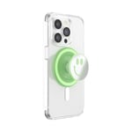 PopSockets: PopGrip Round pour MagSafe - Anneau Adaptateur pour MagSafe Inclus - Support et Poignée pour Smartphone et Coques avec Un Top Interchangeable - Matcha Dew Happy Reflex