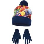 Avengers Hat and Glove Set One Size for 3 Years + Blue