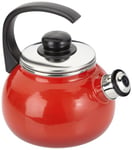 Krüger 18018 RO Rom Bouilloire à Sifflet Émail Rouge 18 cm