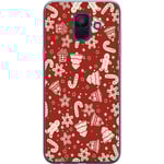 Samsung Galaxy A6 (2018) Transparent Mobilskal Julmönster