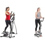 Sunny Health & Fitness Legacy Stepping Elliptical Machine, Total Body Cross Trainer with Ultra- Quiet Magnetic Belt Drive SF-E905 and Twister Stepper Machine - SF-S020027