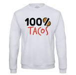 Sweat Shirt Homme 100% Tacos Street Food Mexique France