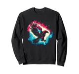 Eagle Galaxy - Colorful Bald Eagle Bird Animal Lover Sweatshirt