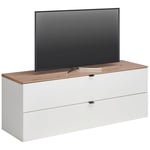 MEDIABÄNK vit, ek Artisan 140/62/44 cm 