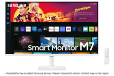 Samsung 32" M70B UHD, USB-C White Smart Monitor with Speakers & Remote (LS32BM701UPXXU)