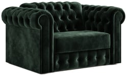 Jay-Be Chesterfield Velvet Cuddle Sofa Bed - Dark Green