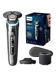 Philips Series 9000 Wet &amp; Dry Men's Electric Shaver with Charging Station, Quick Cleaning Pod &amp; Travel Case, Ink Black, S9986/55, One Colour, Men