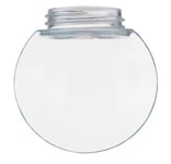 Glaskupol Glob Ø150 mm, H133 mm, gänga 84,5 mm, klar