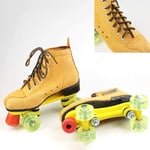 Sports Leather Roller Skates Adult Ice Skates with High Top Shoe Style Double Row Four Transparent PU Wheel Skates Easy To Skate for Indoor/Outdoor Skating Men And Women,43