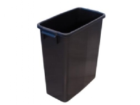 Avfallsbehållare 60 ltr. 56x28x60 cm svart plast - Inte livsmedelsgodkänd