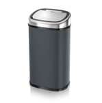 Tower Kitchen Bin with Sensor Lid, 58L, Stainless Steel Body, Charcoal T80902