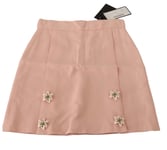 DOLCE & GABBANA Kids Skirt Light Pink Lily Button Embellished s. 8 years
