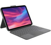 LOGITECH Combo Touch 10.9 iPad Keyboard Folio - Grey, Silver/Grey