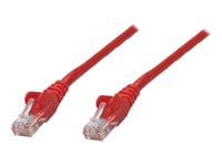 Intellinet Network Patch Cable, Cat6, 15M, Red, Cca, U/Utp, Pvc, Rj45, Gold Plated Contacts, Snagless, Booted, Lifetime Warranty, Polybag - Patch-Kabel - Rj-45 (Hane) Till Rj-45 (Hane) - 15 M - Utp - Cat 6 - Formpressad, Hakfri - Röd