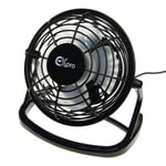 Black Mini USB Desk Fan USB Powered Cooling For Home Car Camping Travel UK Stock