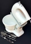 STATUS PITTSBURGH WHITE 5-SPEED ELECTRIC HAND MIXER WITH BOWL KITCHEN BAKING