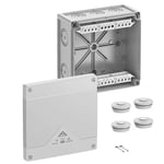 A-Box Pro 160-16² Kopplingsdosa med plint 182x182mm IP66 Grå