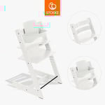 STOKKE® Tripp Trapp® Matstol bok vit inkl. Baby Set V2 vit