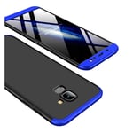 Samsung Galaxy J6 (2018) mobilskal plast matt - Svart och blå Flerfärgad