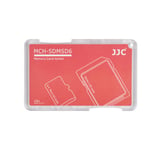 JJC Minneskorthållare röd för 2xSD 4xMSD | Kreditkortsstorlek | Minneskortförvaring