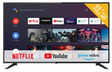RCA RS43F3-UK Android TV (43 inch Full HD Smart TV with Google Assistant), Chromecast built-in, HDMI, USB, WiFi, Bluetooth
