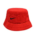 Nike Childrens Unisex Infant Bucket Hat Summer Red Cap 565953 820 Cotton - One Size