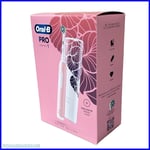 Oral-B PRO 1 Series Design Edition Pink Rechargeable Toothbrush With Travel Case