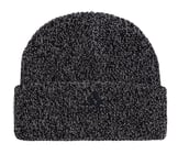 ADIDAS Mens Black Melange Grey Turn Up HG7786 Knit Beanie Hat | One Size