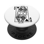 Cocker Spaniel King Of Hearts Cute Dog Playing Card Pop Art PopSockets Swappable PopGrip