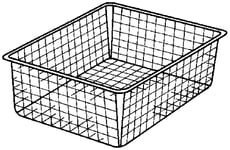 Elfa 155110 Trådback utdragbar, vit 527x527x85 mm